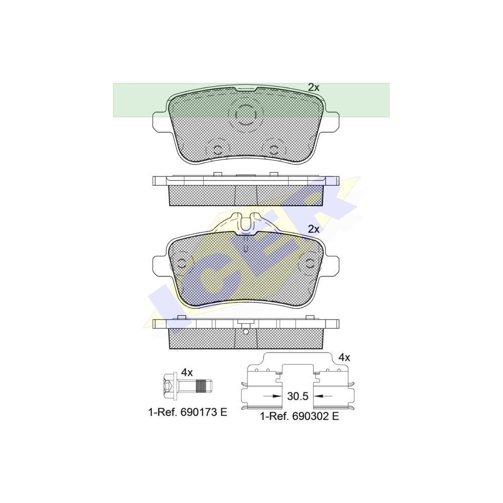 Placute frana ICER IE182072-200, Spate