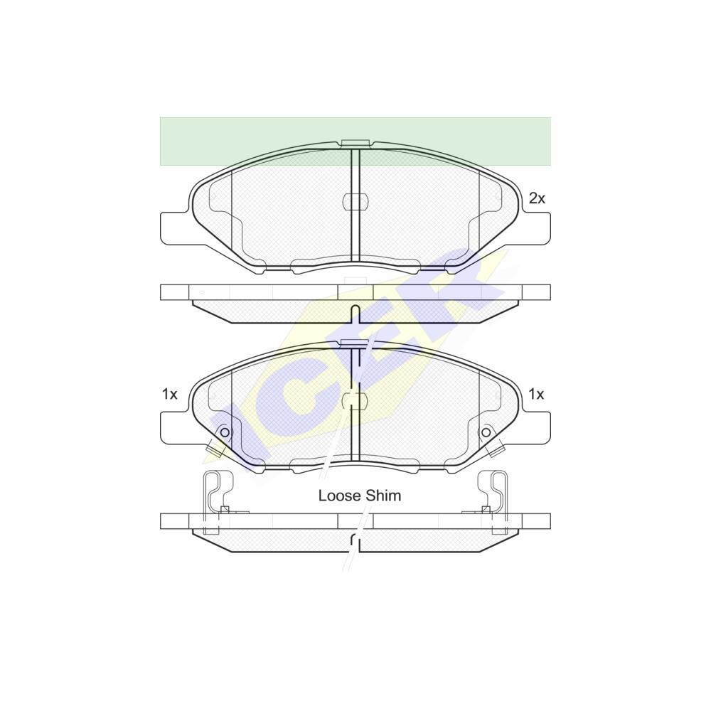 Placute frana ICER IE182074, Fata