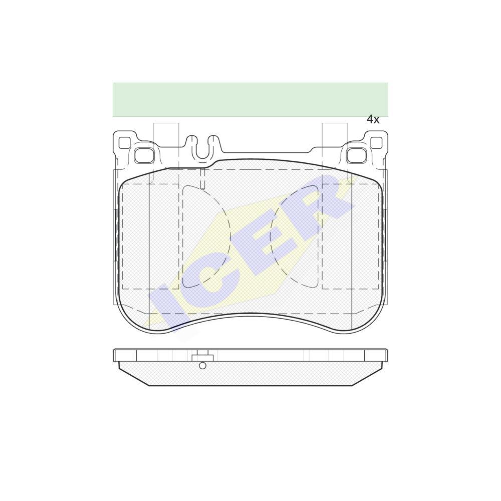 Placute frana ICER IE182080, Fata