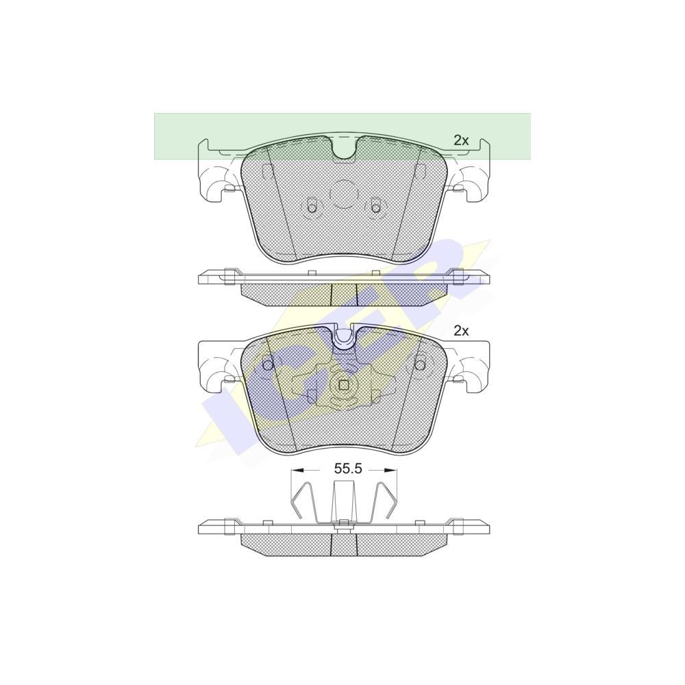 Placute frana ICER IE182166-203, Fata