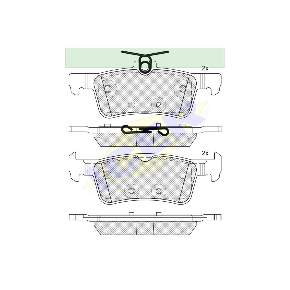 Set placute frana Icer 182174208, parte montare : Punte Spate