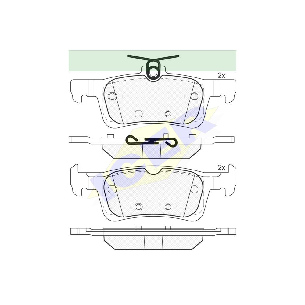 Placute frana ICER IE182174, Spate