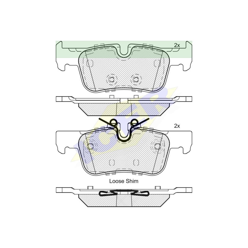 Placute frana ICER IE182193, Spate