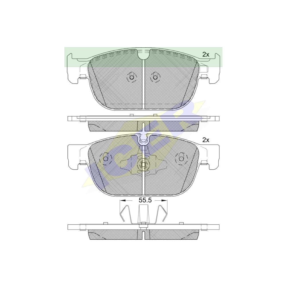 Placute frana ICER IE182272, Fata