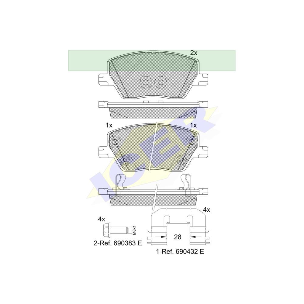 Placute frana ICER IE182275, Fata