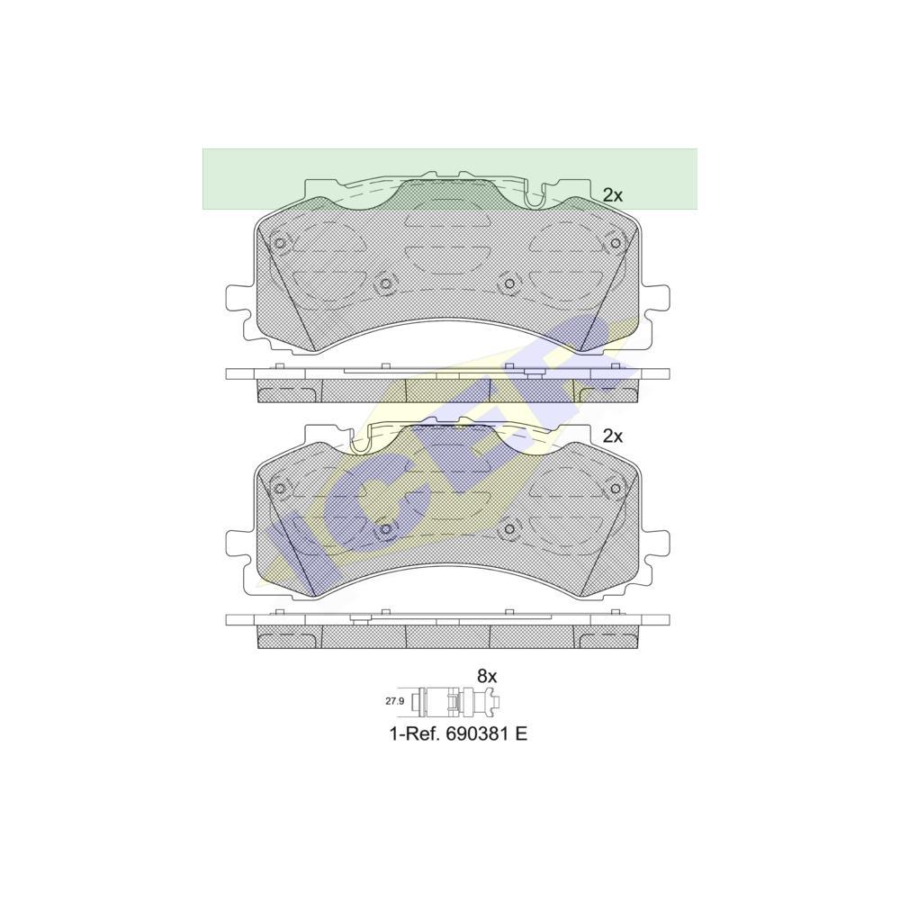 Placute frana ICER IE182281, Fata