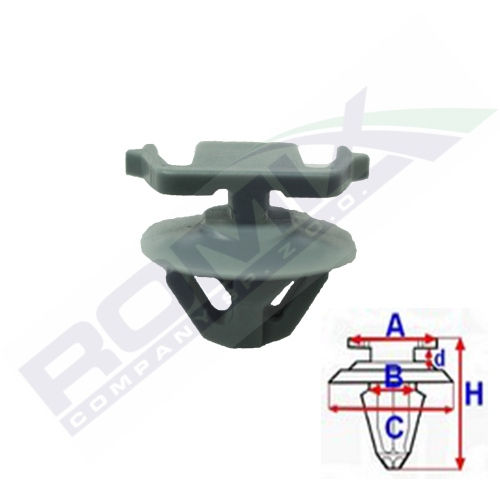 Set 10buc. clips, Agrafa fixare bandouri Nissan Murano, 11.2007-2014, ornamente prag exterioare