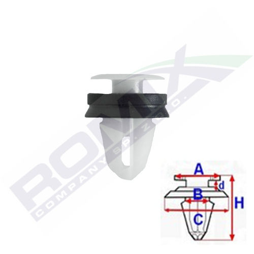 Set 10 buc. Clips, Agrafa fixare ornamente Land Rover Discovery III, 2004-2016; Range Rover Sport 2006-2022; Range Rover Evoque 2011-2015, Range Rover L405, 2012-2017; Freelander 2006-2014; Ford Transit/Tourneo 2014-201; Tourneo Custom S-Max, Galaxy 2015-