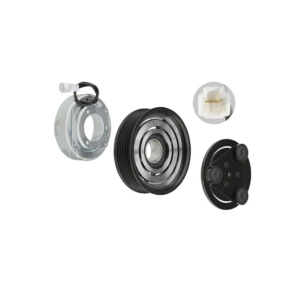 Cupla magnetica ambreiaj compresor A/C diametru 124 mm cu 8 caneluri, Mazda 3 (BL) 2009-2013; Mazda 6 GH 2007-2012 motorizari 2, 2 MZR-CD, tip Pansonic H12, rulment 32x55x23 mm,