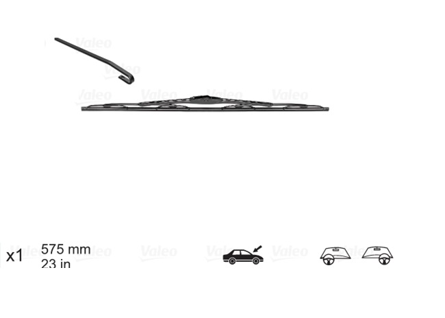 Lamela stergator Valeo 567778, cu lama de 575 mm, 1 buc. Standard, tip fixare U
