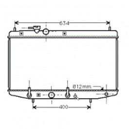 Radiator racire Daihatsu Applause, 06.1989-08.1997, motor 1.6, 71 kw, benzina, cutie automata 673x325x23 mm, aluminiu/plastic,