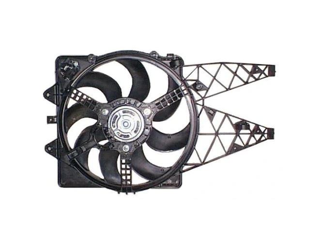 GMV radiator electroventilator Fiat Bravo (198), 2007-2014, motor 1.4 T-Jet/1.4 TB Multiair, benzina, 404 mm; 2 pini