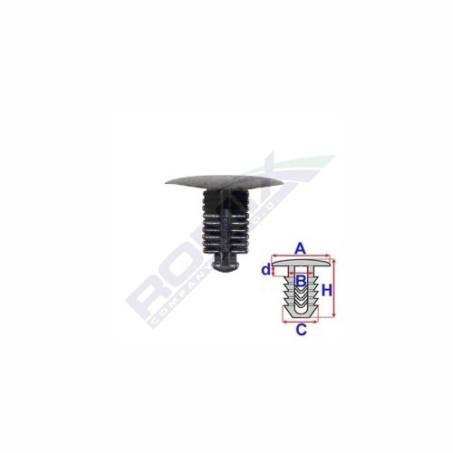 Clips capitonaj izolatie capota Kia Rio, 02- Aftermarket 3072185