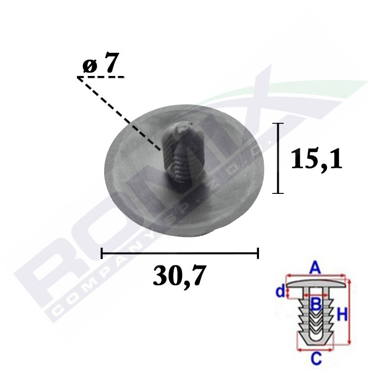 Clema fixare carenaj, Aftermarket 3072310