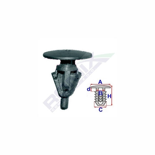 Clema, clips fixare Lexus Es (Xv20) 01.97-01.02, Gs (S160) 01.98-12.04, Ls (Xf30) 10.00-11.06; Toyota Avensis 04.03-06.06; ornamente pervaz, set 10 buc, 75867-30110