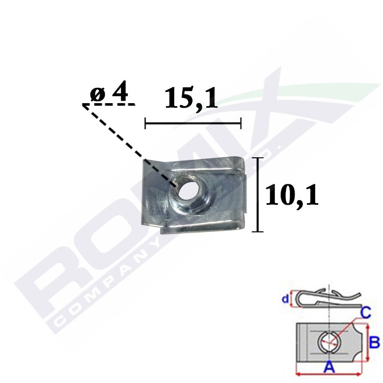 Cleme fixare metalice Fiat Panda (169), 09.2003-12.2012; Fiat Panda (319), 05.2012-; Lancia Lybra (839ax/Bx), 06.1999-12.2005, Aftermarket