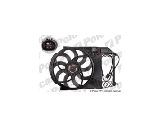 GMV radiator electroventilator MINI MINI R50/R52/R53, 2001-2007, One D, motor 1.4 d, diesel, cu/fara AC, 397 mm; 3 pini, cu pre-rezistor,