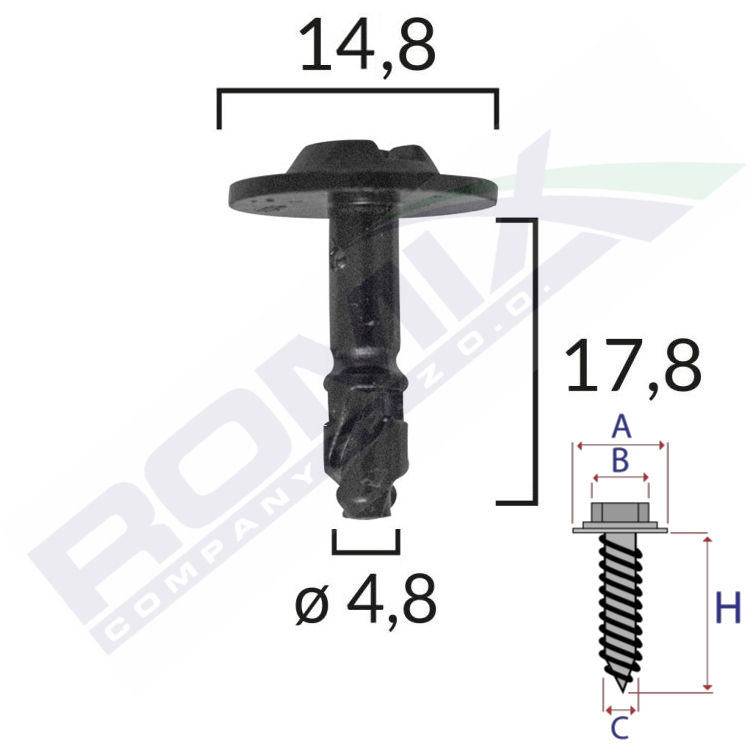 Set 10 bucati suruburi fixare scut motor Mercedes Vito Viano W639, Peugeot 307, BMW Seria 3 E46, Seria 5 E60/E61, Audi A4 B7/B8/B9 2004-2024; A5 2007-2016; Q5 8R, 2009-2017; 51718212148