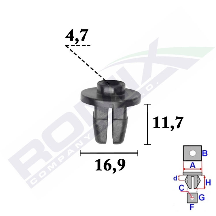 Clips, agrafa plastic Toyota Avensis (T27), 01.12 Aftermarket 6469898