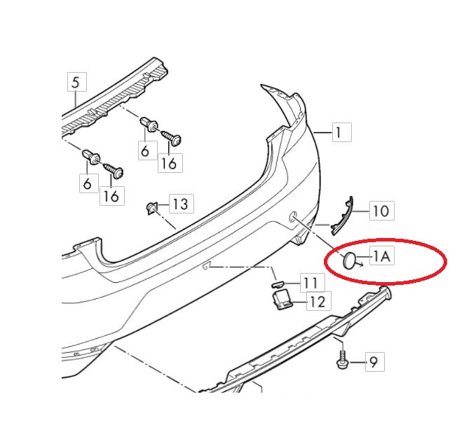 Capac cui carlig remorcare Seat Ibiza, 10.2017-, Spate, Aftermarket