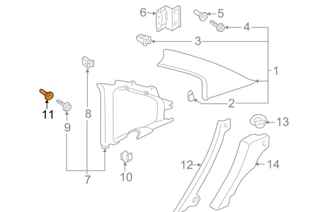 Diblu, clips Audi A1, A3, A8; Seat Alhambra, Altea, Ibiza, Leon, Toledo; Skoda Fabia, Octavia, Rapid, Roomster, Superb, Yeti; VW Amarok, Bora, Caddy, Golf, Jetta, Passat, Phaeton, Polo, Sharan, Tiguan, Touareg, Touran, Transporter; ornamente prag, 10 buc
