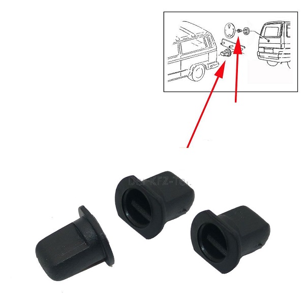 Bucsa, clips Seat Ibiza/Cordoba, Toledo; Skoda Octavia, Octavia/Tour; VW Corrado, Golf, Jetta, LT, Passat, Polo, Transporter, Vento/Jetta SUA; fixare emblema, ornament oglinda, set 10 buc