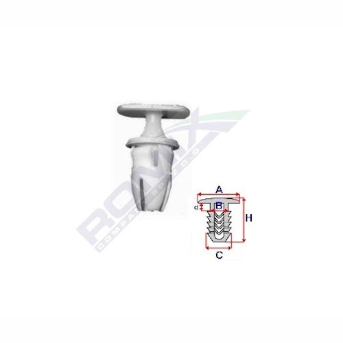 Clips, Agrafa fixare bandouri Mercedes W203(C-Kl), 00- Aftermarket 80805003