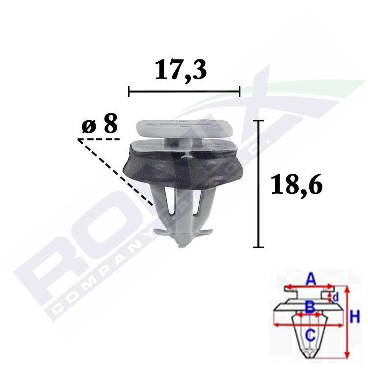 Clips, Agrafa fixare bandouri Iveco Daily, 07.14- Aftermarket 808230N2