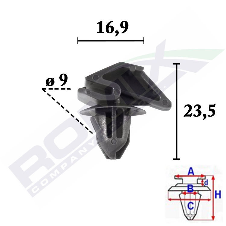 Clips, Agrafa fixare bandouri Ford Focus, 12.10-, Aftermarket 809032C1