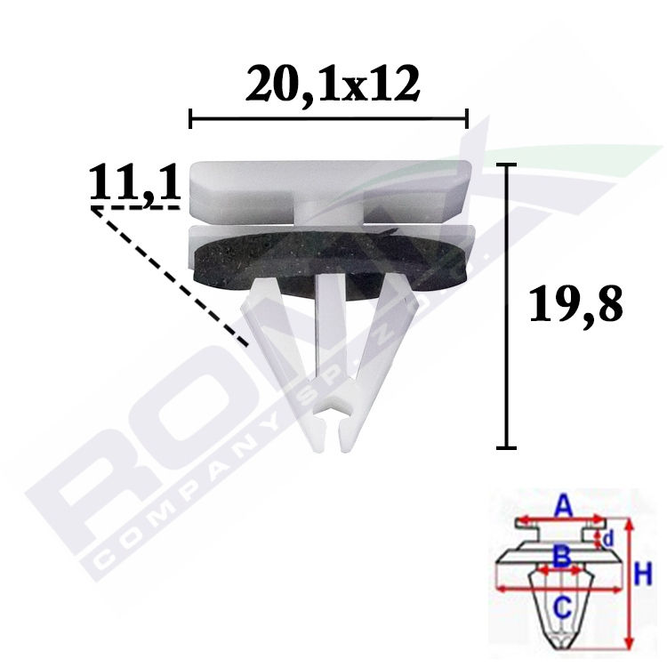 Clips, Agrafa fixare bandouri Ford Mustang, 15-, Aftermarket 81053238