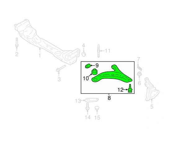 Brat suspensie stanga Aftermarket 81S137