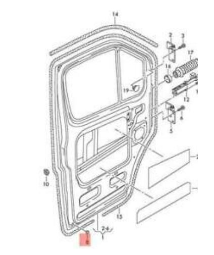 Tampon cauciuc Audi, Seat, Skoda, VW; capota, set 10 buc, 111823499, 175823499, 2E0837311, 311823499A, 3B0823499C, 867827500, 867827500A
