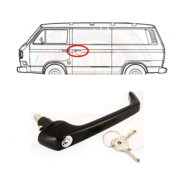 Maner usa exterior Vw Transporter (T2), 73-06.1979; Vw Transporter (T3), 07.1979-92, Aftermarket