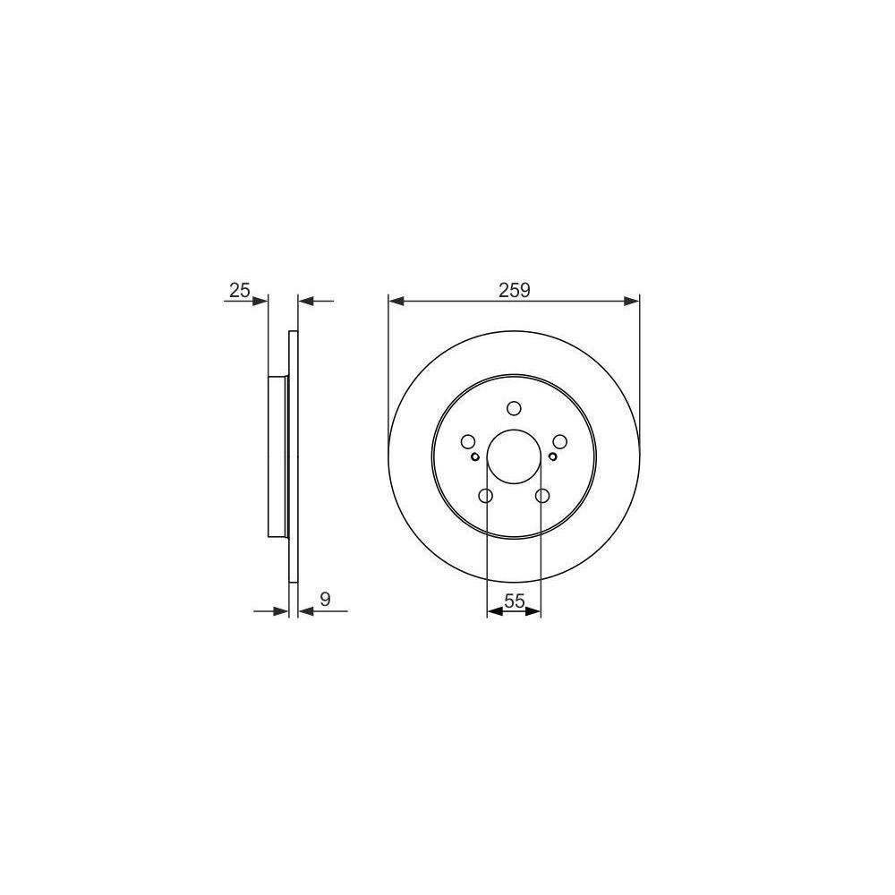 Disc frana Bosch 0986479721, parte montare : punte spate
