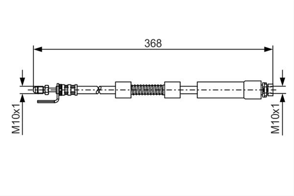 Furtun frana Ford Tourneo Connect, Transit Connect (P65, P70, P80) Bosch 1987476059, parte montare : punte fata, stanga, dreapta