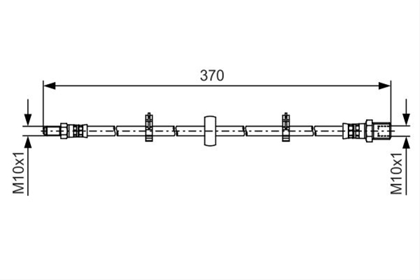 Furtun frana Iveco Daily Citys Bus, Daily 3 Bus, Daily 3, Daily 4 Daily Line Bus, Daily Tourys Bus, Daily 5, Daily 6 Bosch 1987481508, parte montare : punte fata, stanga, dreapta