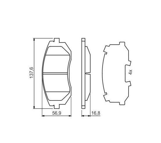Placute frana BOSCH 0986494653