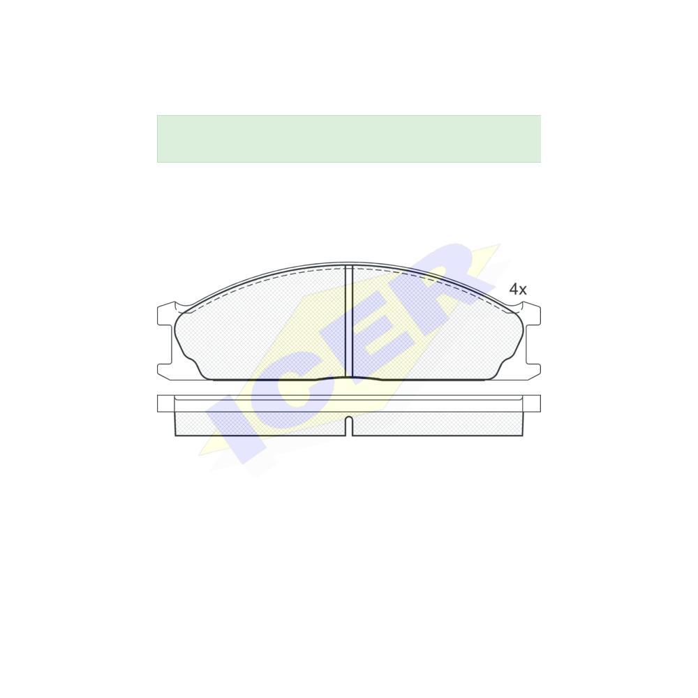 Set placute frana Icer 140884, parte montare : Punte Fata