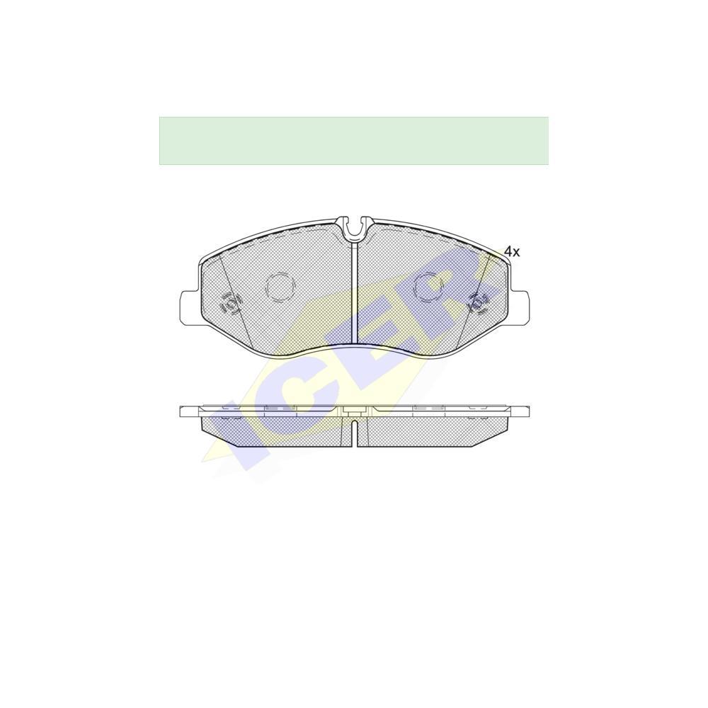 Set placute frana Icer 142191, parte montare : Punte Fata