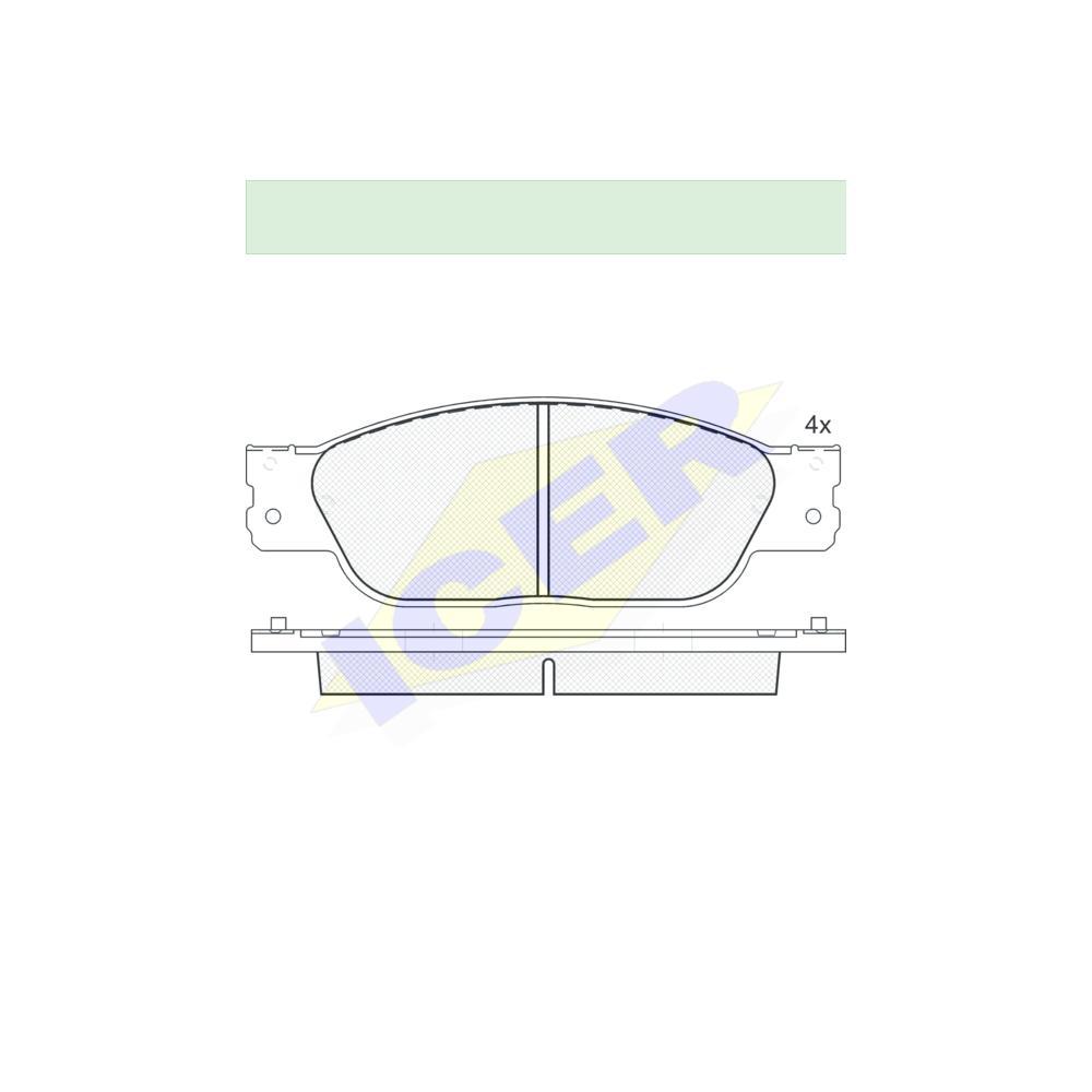 Set placute frana Icer 181545, parte montare : Punte Fata