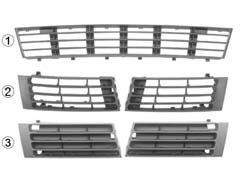 Grila bara fata Audi A4 (B5) 01.1999-09.2001, 8D0807683AA, 132527 neagra