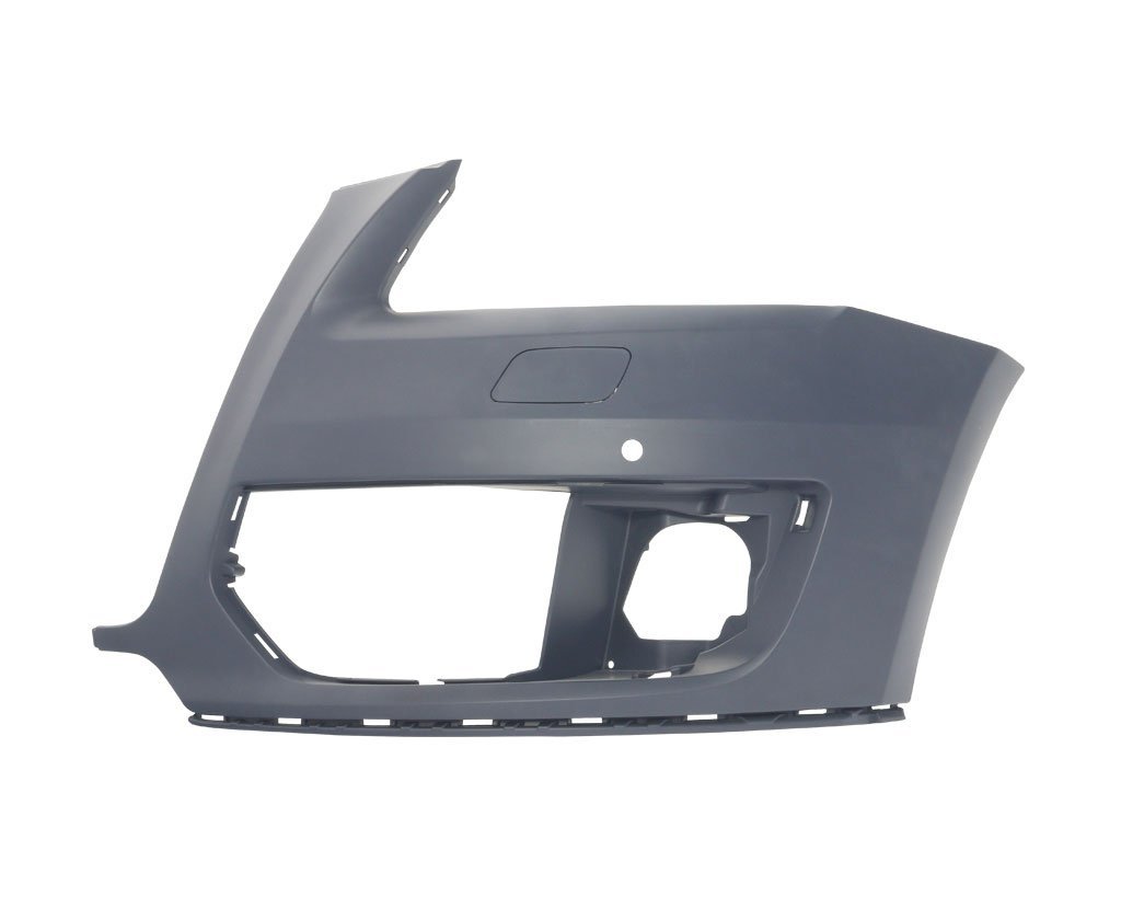 Parte laterala bara , colt lateral flaps fata stanga Audi Q5 (8R), 09.2008-06.2012, cu primer, cu gauri pentru spalator si senzori de parcare, 8R0807107CGRU