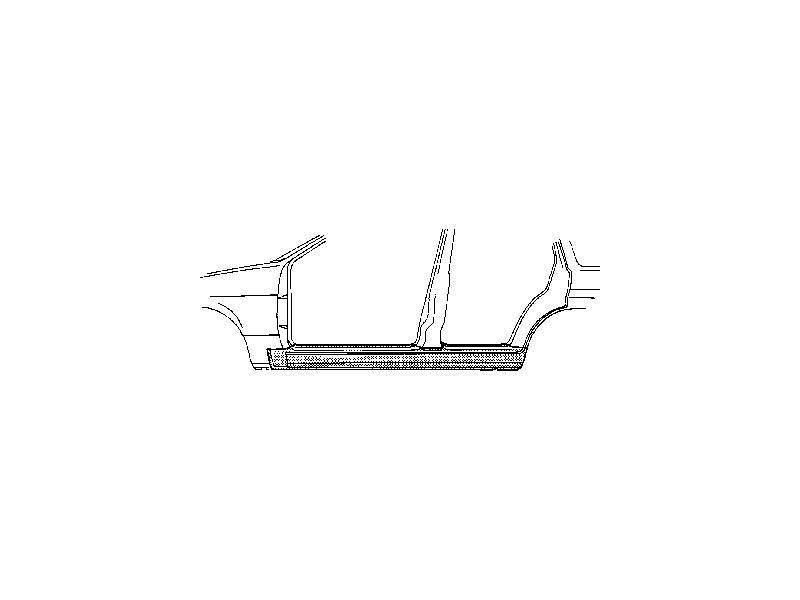 Prag Bmw Seria 3 (E30) 9.1982-04.1994-; partea Dreapta 41351935898, cu 2usi, prag din metal