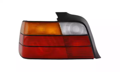 Stop spate lampa Bmw Seria 3 (E36), 12.1990-03.2000 Sedan, omologare ECE, spate, fara suport bec, rosu-alb-galben, 63211387045; 63211387361, Stanga