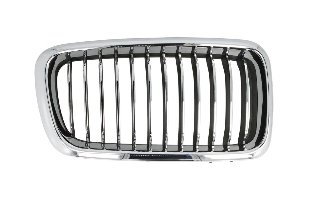 Grila radiator Bmw Seria 7 (E38), 1999-12.2001, dreapta, crom/crom/negru, 51138231596, 202205-8