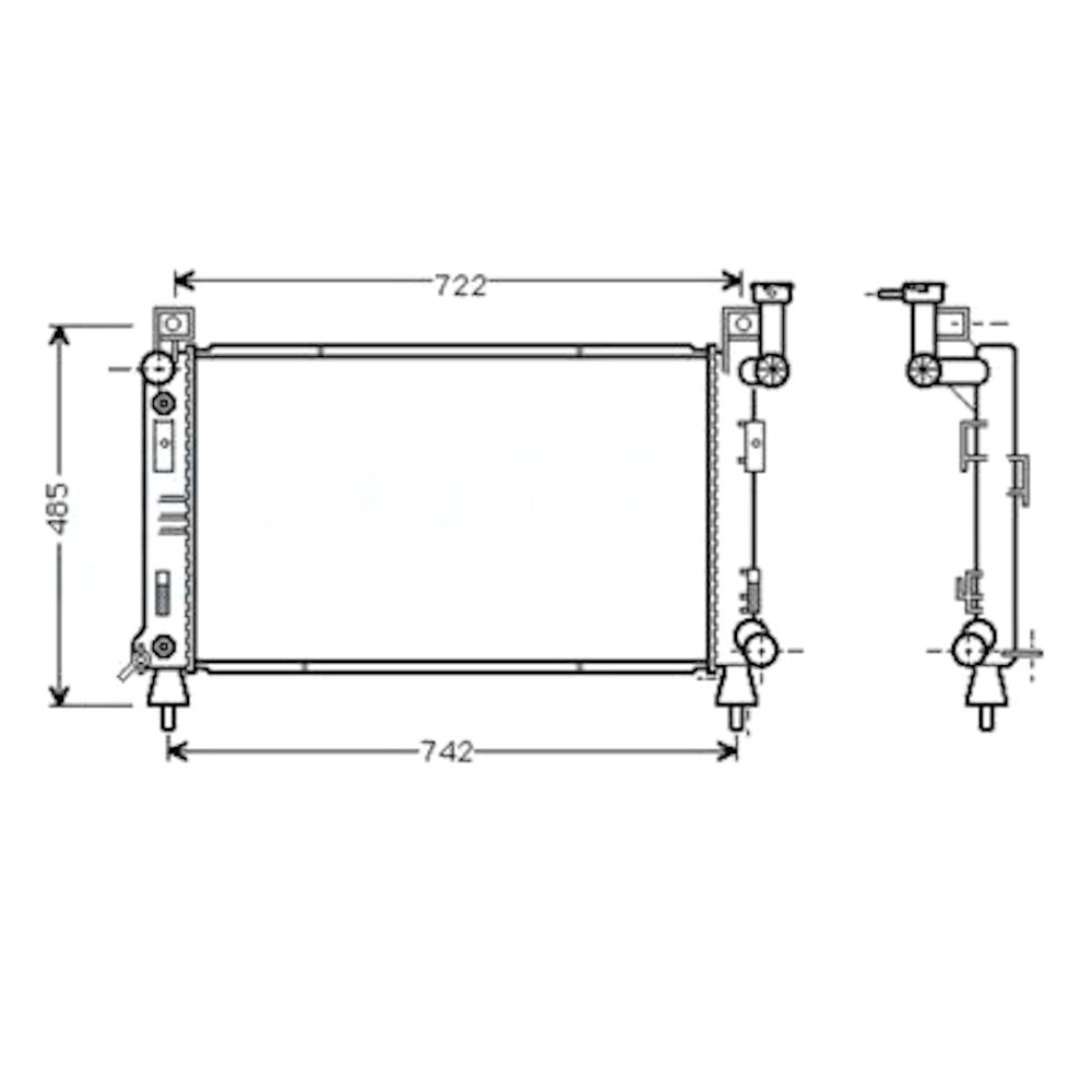 Radiator racire Chrysler Voyager, 10.1992-12.1995, Motorizare 3.0 V6 105kw, Heavy Dyty Benzina, tip climatizare cu/fara AC, cutie M/A, dimensiune 655x385x35mm, Cu lipire fagure prin brazare, Aftermarket