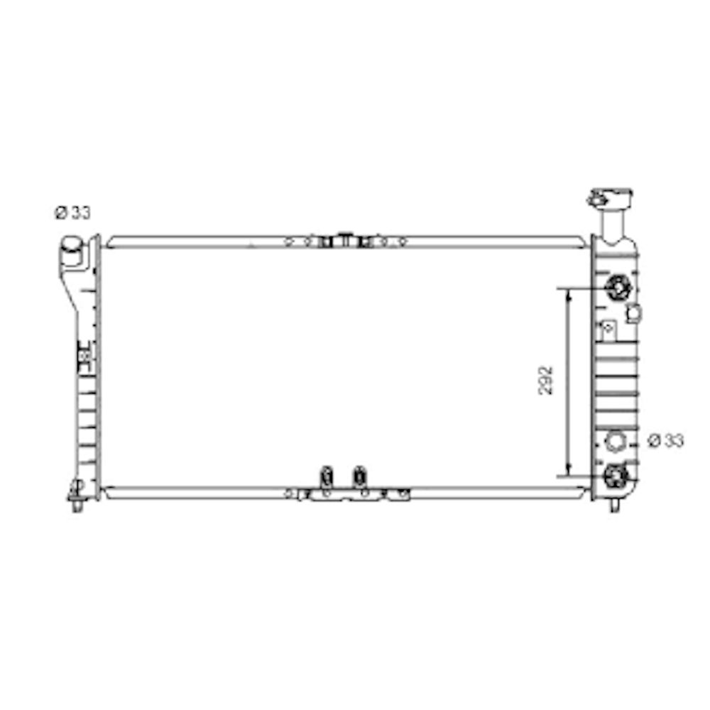 Radiator racire Pontiac Grand Prix, 01.1997-12.1997, Motorizare 3, 8 V6 Compressor 180kw Benzina, tip climatizare cu/fara AC, cutie M/A, dimensiune 774x380x22mm, Cu lipire fagure prin brazare, Aftermarket