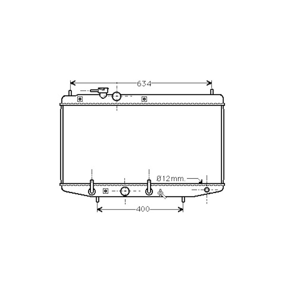 Radiator racire Daihatsu Applause, 05.1989-09.1997, Motorizare 1, 6 66/71kw Benzina, tip climatizare Automat, dimensiune 658x328x26mm, Cu lipire fagure prin brazare