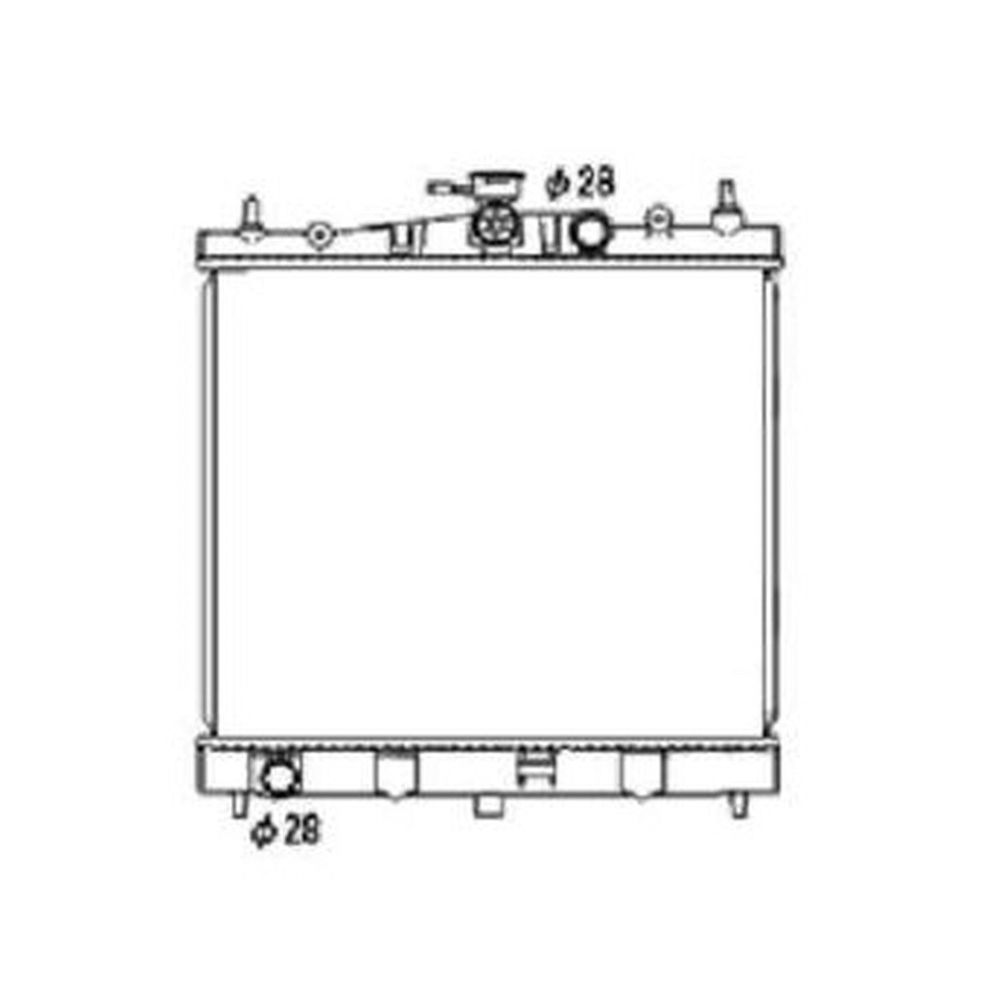 Radiator racire Nissan Micra, 01.2003-2010, Motorizare 1.0 48kw; 1, 2 59kw; 1, 4 65kw Benzina, tip climatizare Cu/fara AC, cutie Manuala, dimensiune 448x380x16mm, Cu lipire fagure prin brazare, Aftermarket