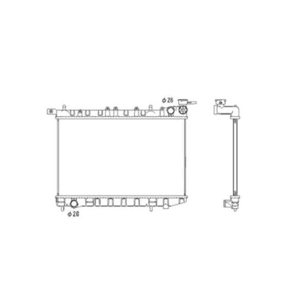 Radiator racire Nissan Sunny (N14/Y10), 06.1990-09.1995, 100nx, 06.1990-09.1995, Motor 1, 4 55/59kw; 1, 6 66kw Benzina, tip climatizare Manual, tip Calsonic, diametru intrare/iesire 28/28mm, dimensiune 520x324x15mm, Cu lipire fagure prin brazare, Afte